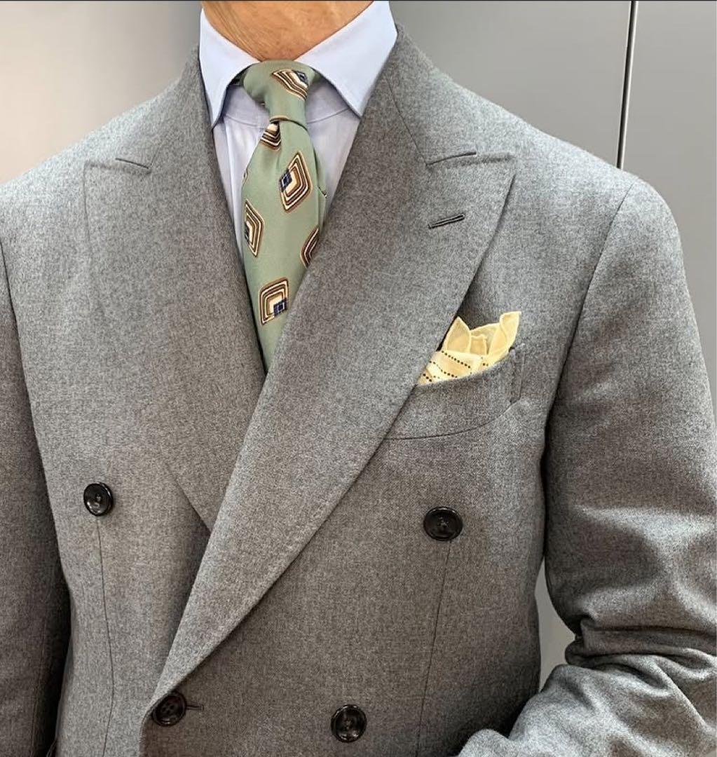 Holliday & brown シルク 小紋柄 プリント ネクタイ