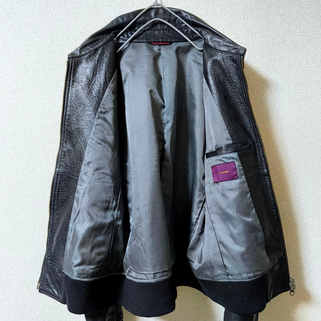 CUSTOM CULTURE パイソン型押し シングル レザージャケット