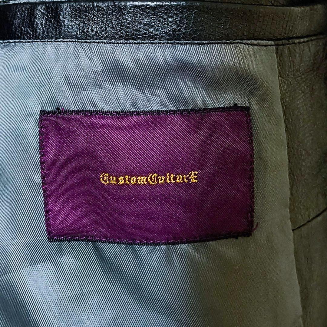 CUSTOM CULTURE パイソン型押し シングル レザージャケット