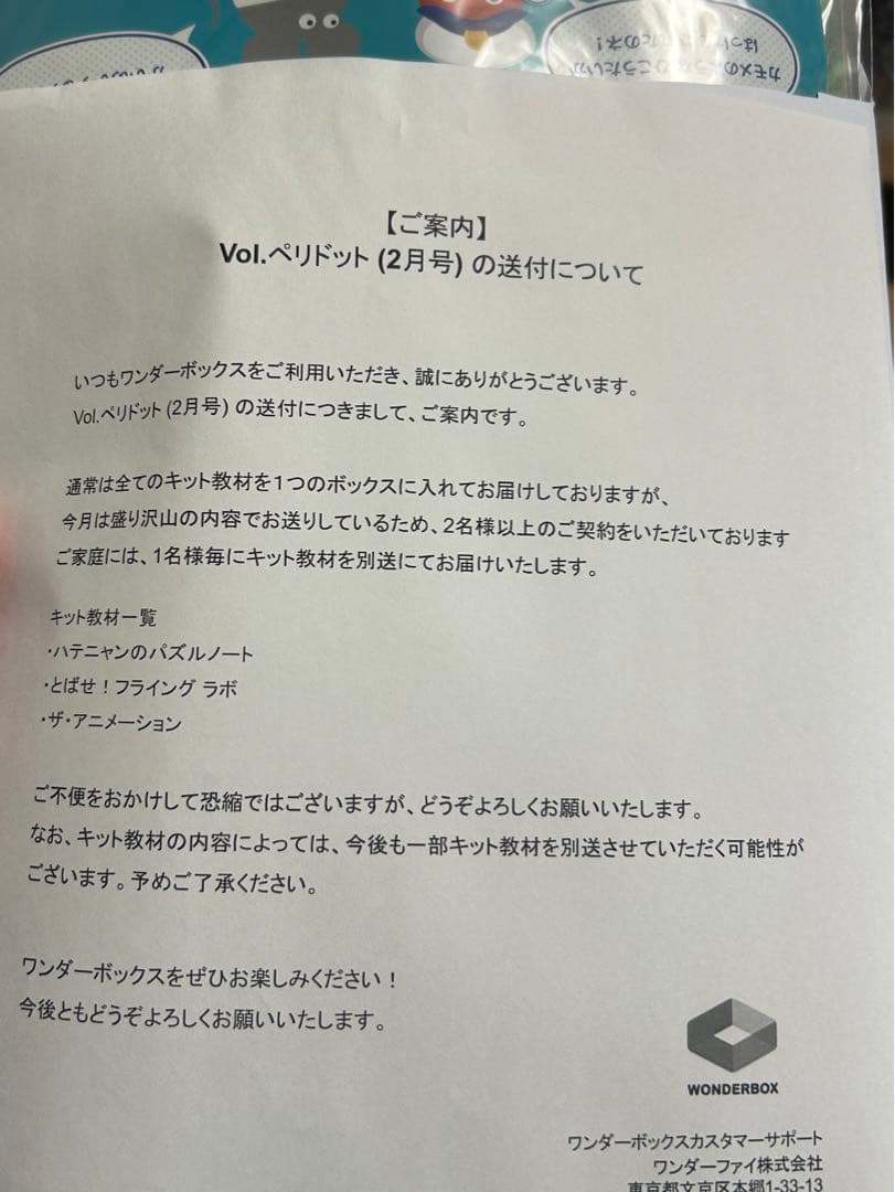 【STEAM教育】ワンダーボックス11ヶ月✖️2人分