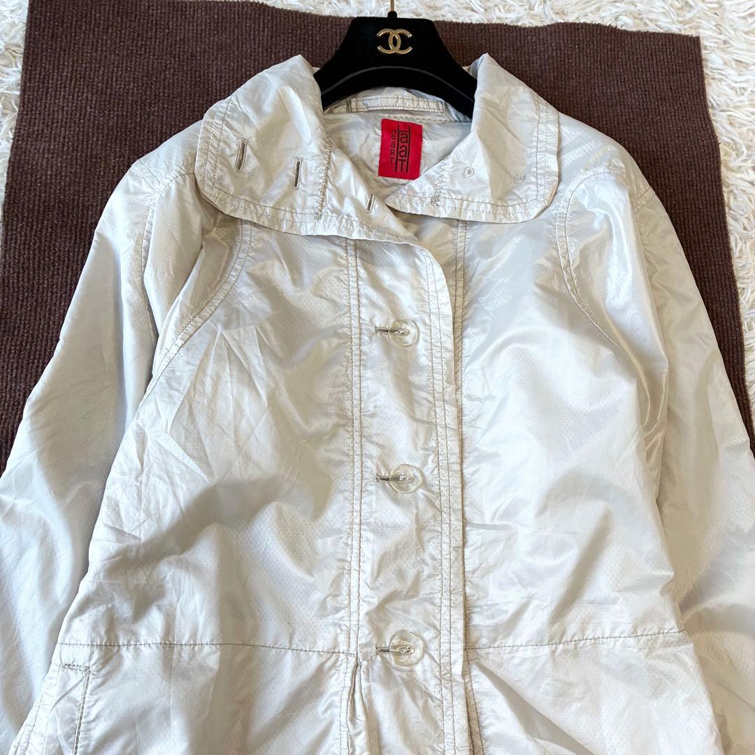 HaaT イッセイミヤケ ロングコート ナイロン ライトベージュ