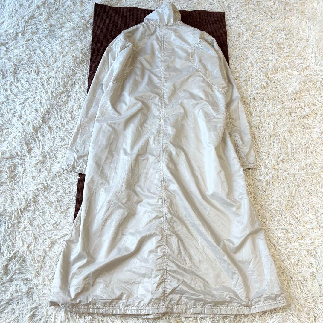 HaaT イッセイミヤケ ロングコート ナイロン ライトベージュ