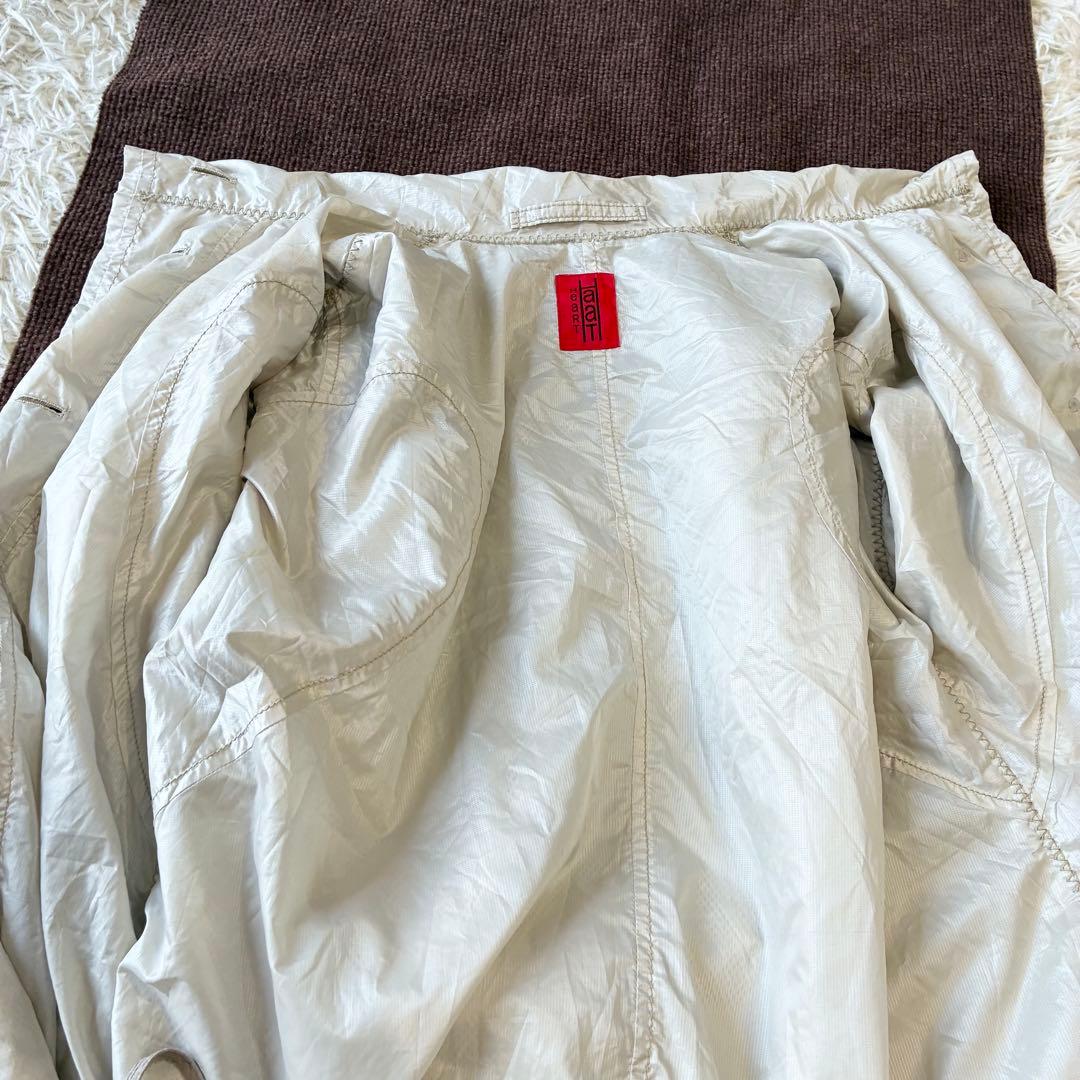 HaaT イッセイミヤケ ロングコート ナイロン ライトベージュ