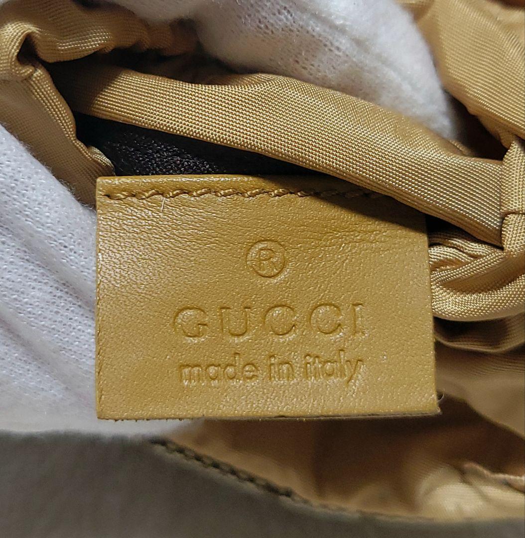 【美品】GUCCI　ボトルケース 水筒 GGキャンバス シェリーライン レザー