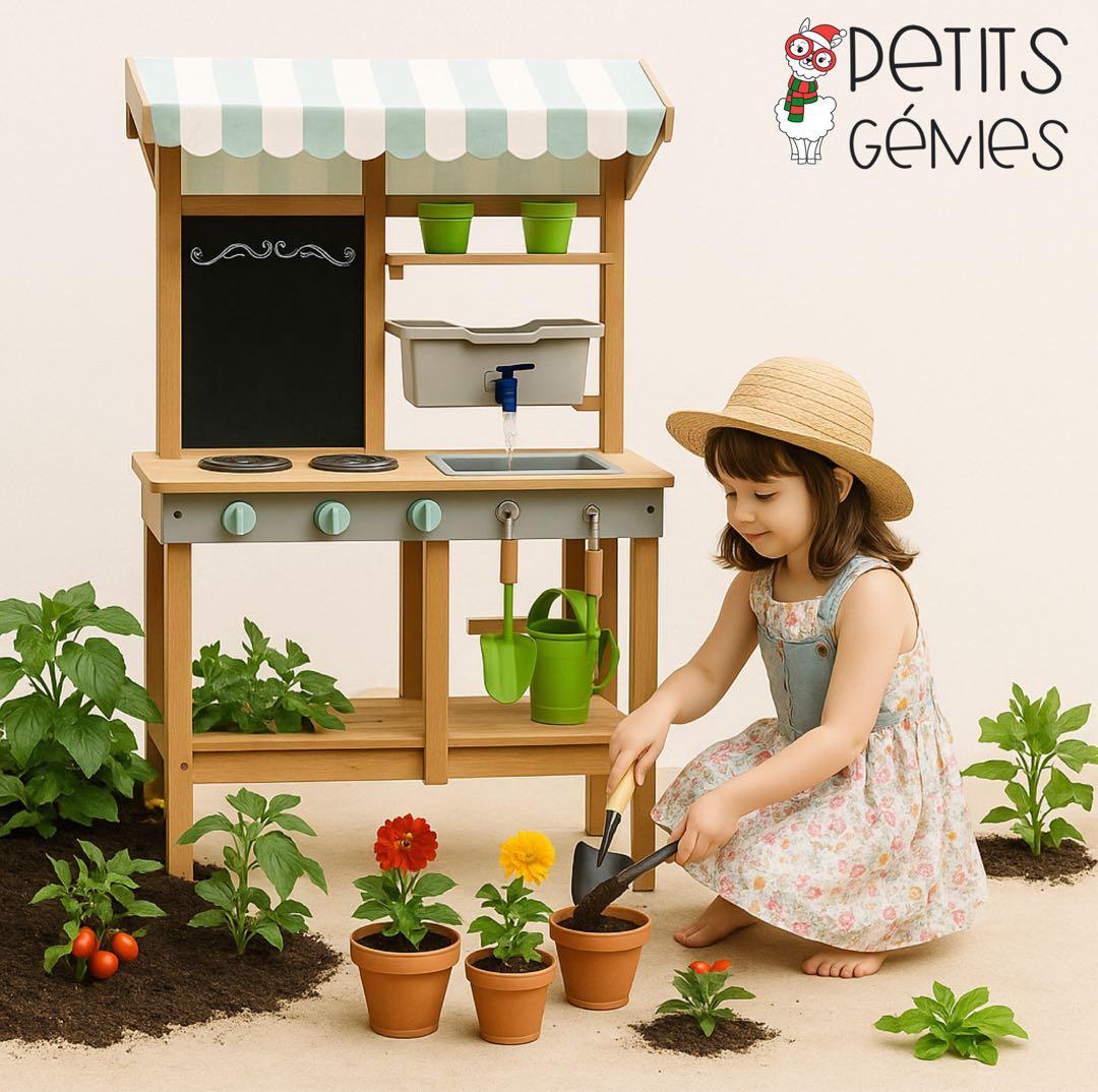 PETITS GÉNIES マッドキッチン 屋外おままごと水遊び 泥遊びガーデン