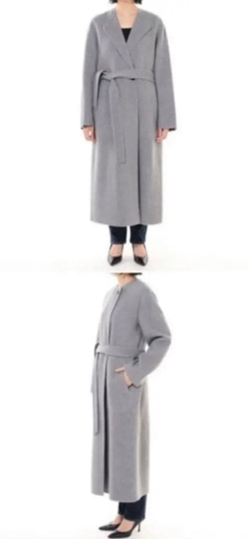 ロンハーマン　ノーカラーコート　ウールコート