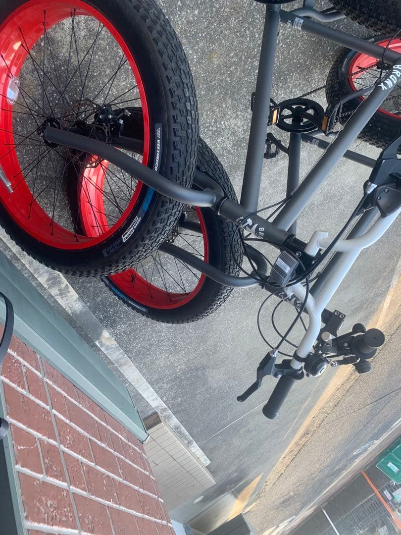 ビーチクルーザー 自転車 グレー/レッド１台のみ