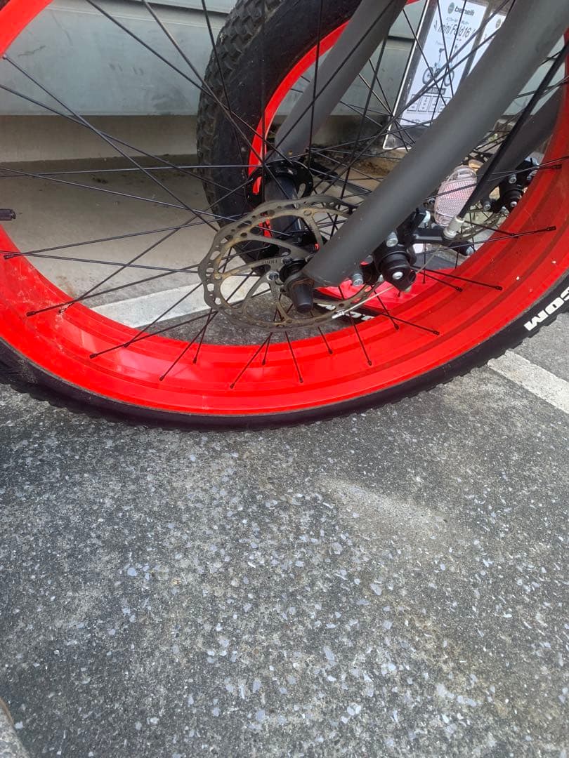 ビーチクルーザー 自転車 グレー/レッド１台のみ