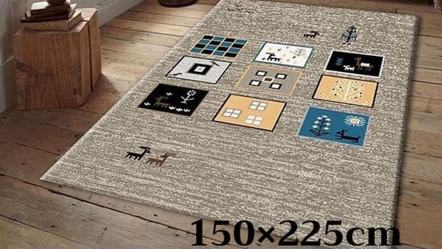 ふっかり！ウィルトン織 ギャッベ 高密度 ラグ 150×225cm-93001