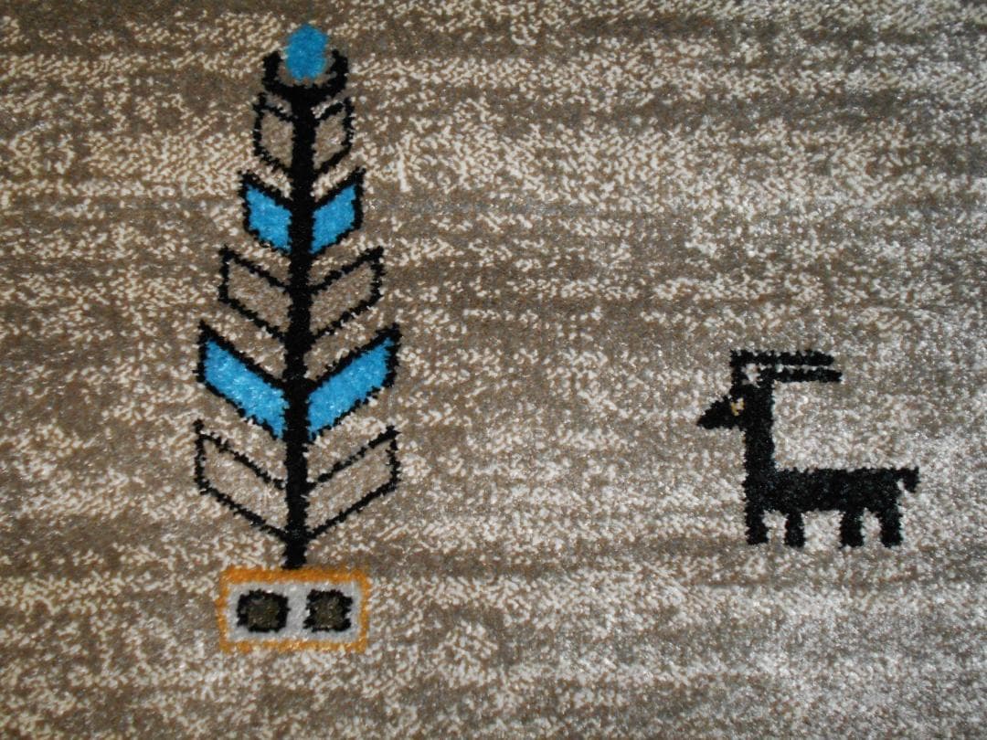 ふっかり！ウィルトン織 ギャッベ 高密度 ラグ 150×225cm-93001