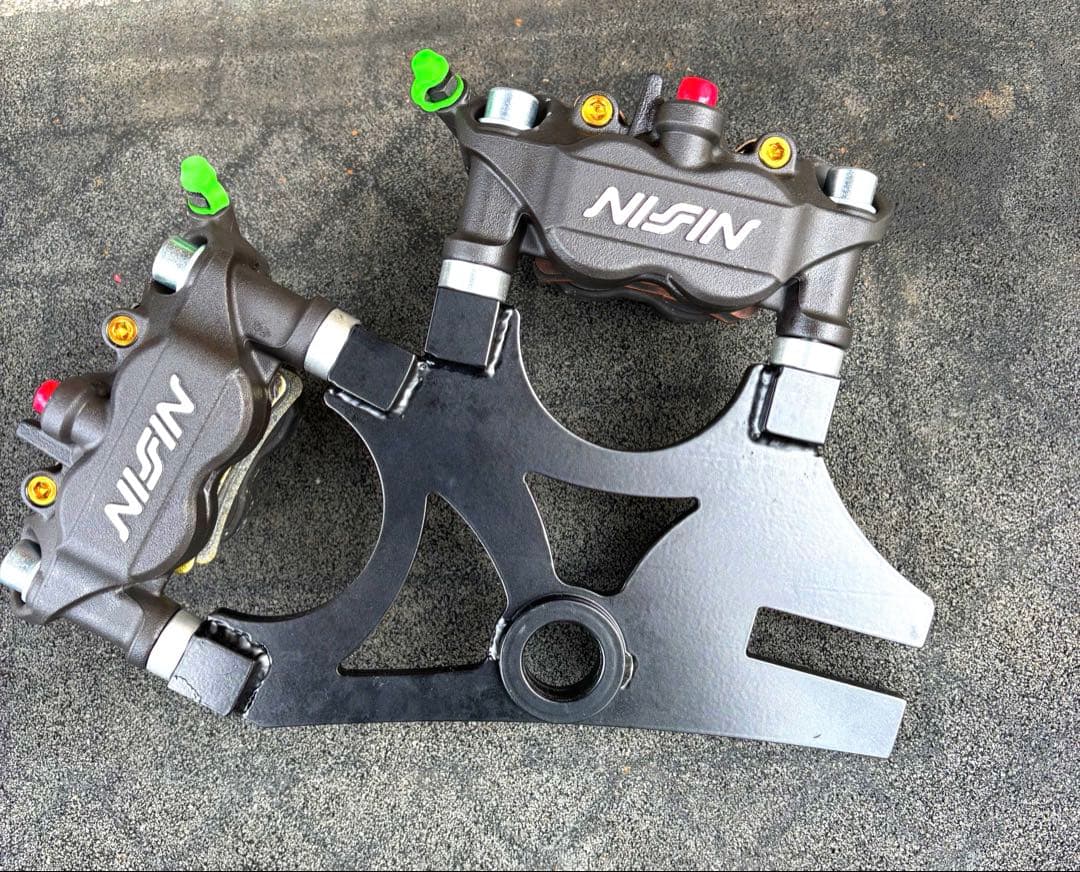 ZX-6R デュアルキャリパーブラケット&300mmディスクローター