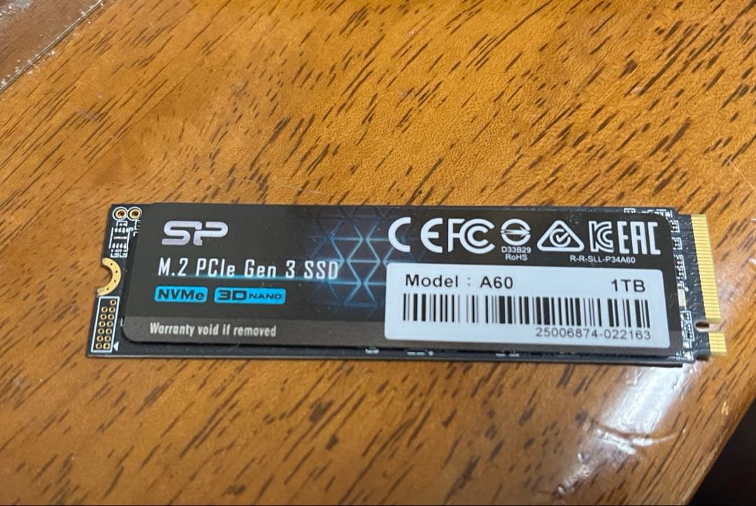 内蔵型SSD Silicon Power M.2 1TB SSD P34A60