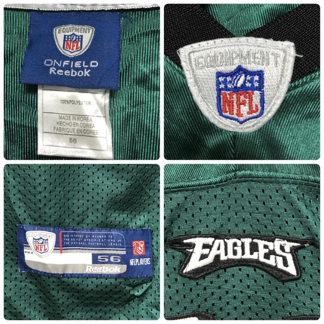 NFLイーグルス リーボック 3XL 刺繍 アメフト ゲームシャツ ユニフォーム