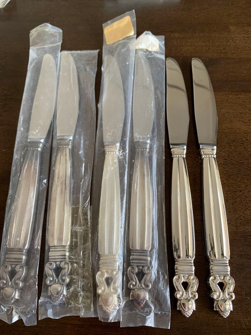 ジョージジェンセン　エーコン　ACORN廃盤ディナーナイフ　スターリングシルバー