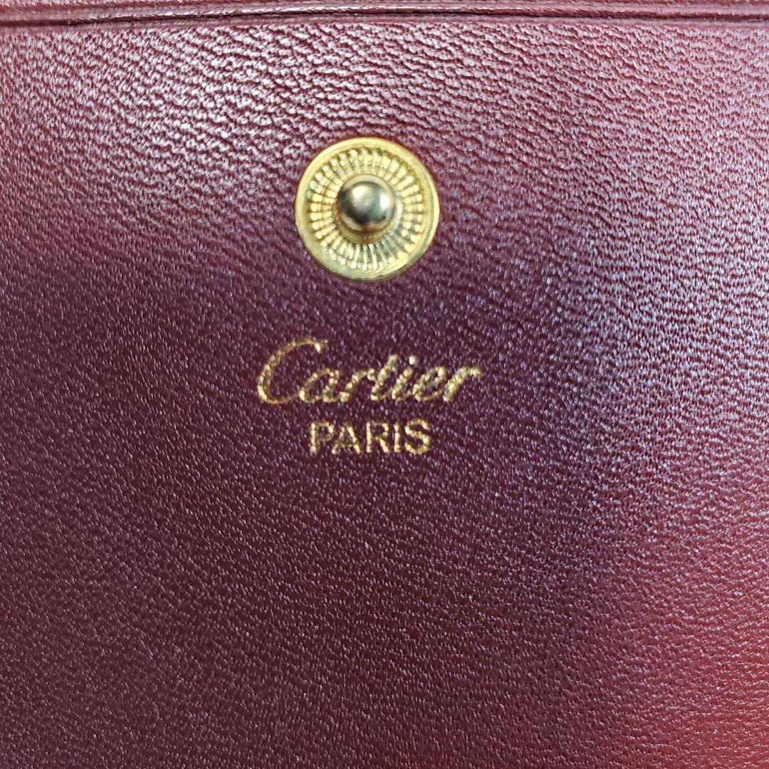 【美品】Cartier マスト バーガンディ ケース 財布 レザー
