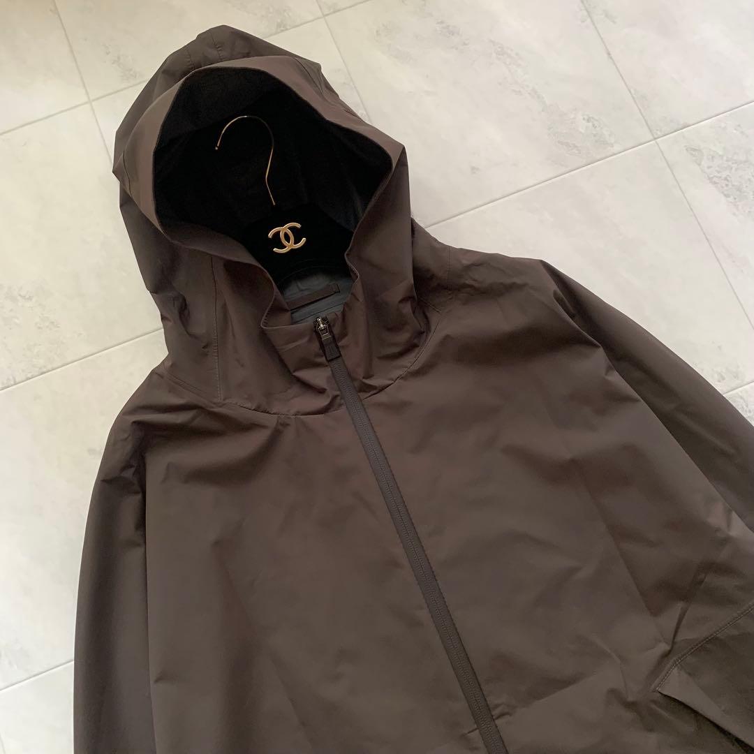 美品♡ ヘルノ ラミナー ゴアテックス ナイロン コート フード ブラウン 42