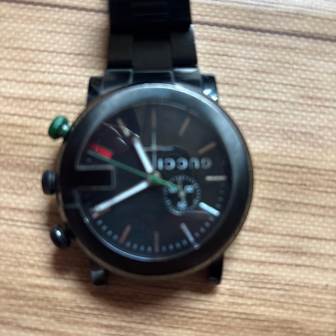 GUCCI クロノグラフ ブラック ステンレス