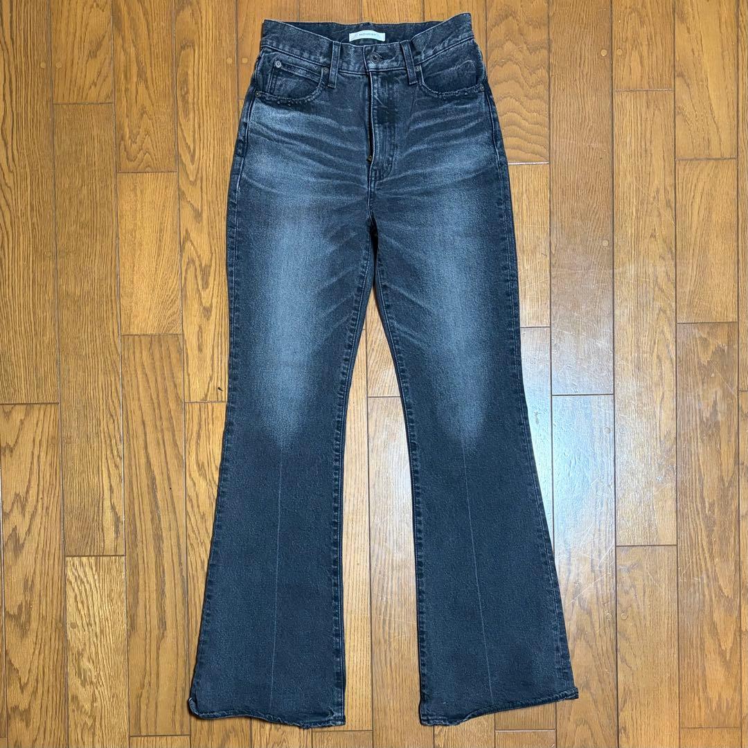 MOUSSY MVS BLACK FLARE (L) フレア ロングサイズ 26