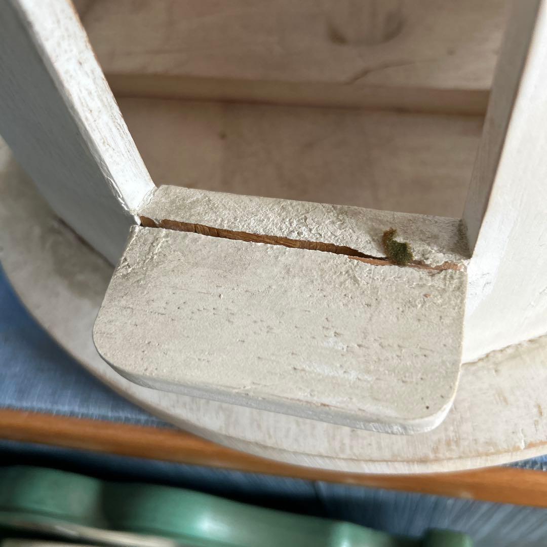 可愛い家型インテリア置物 ブリキ屋根　グリーン