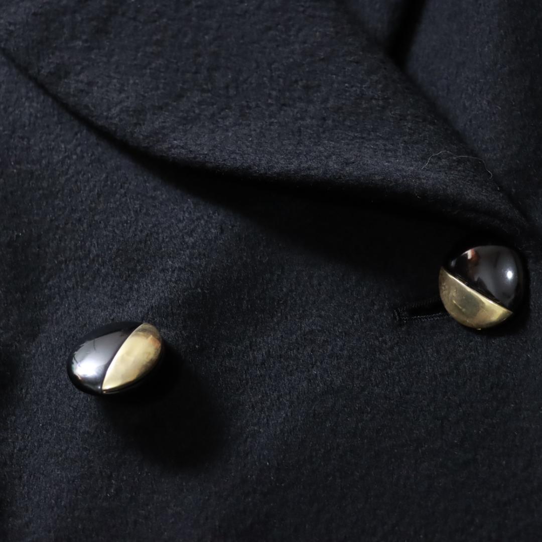 極美品！カシミア100％！高級ロングコート　丸襟　チェスターコート　マキシ丈