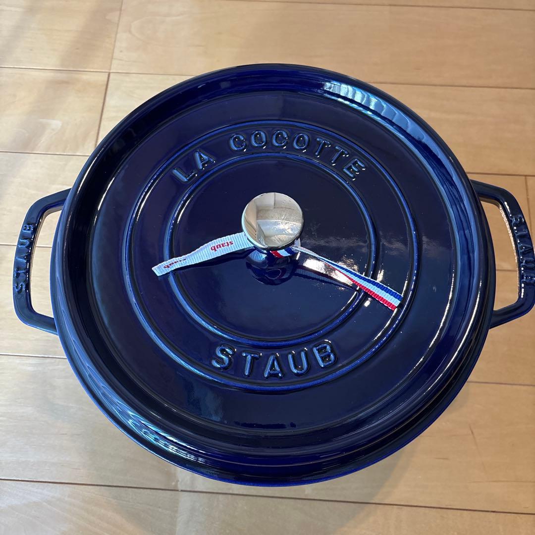 新品 グランブルー ストウブ staub 鍋 ピコ・ココット ラウンド 28cm