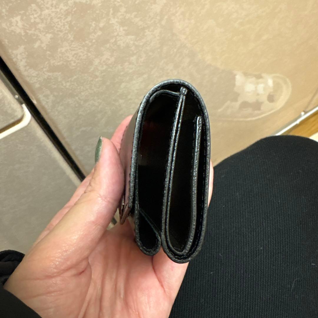 極美品 アブラサス 小さい財布 ブラック