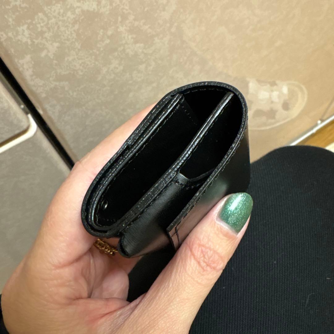 極美品 アブラサス 小さい財布 ブラック
