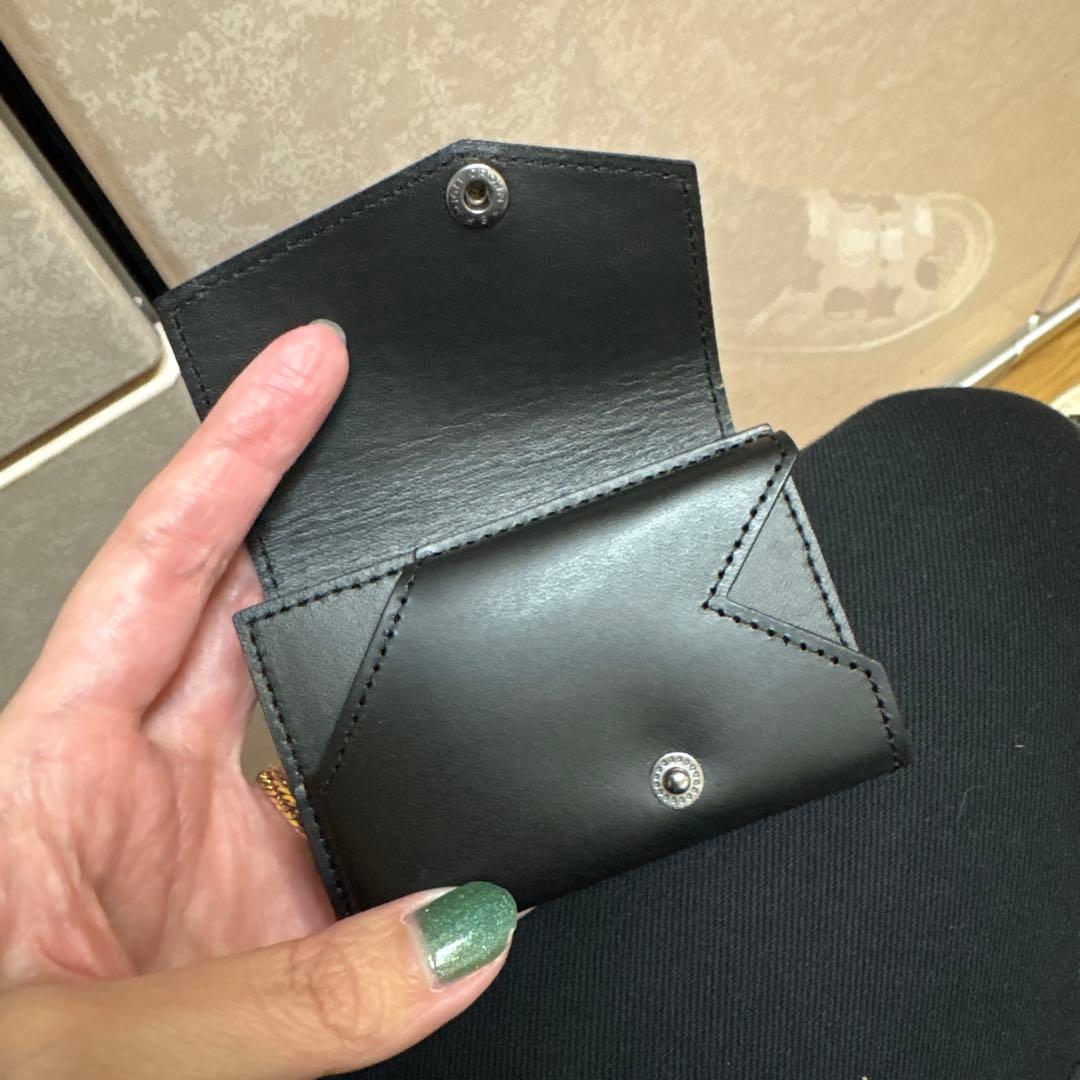極美品 アブラサス 小さい財布 ブラック
