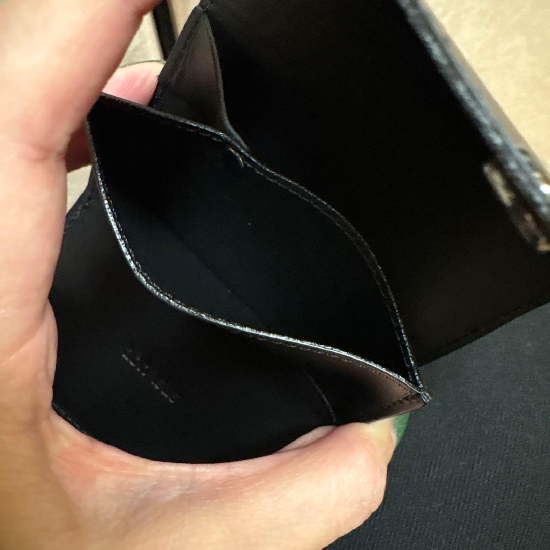 極美品 アブラサス 小さい財布 ブラック