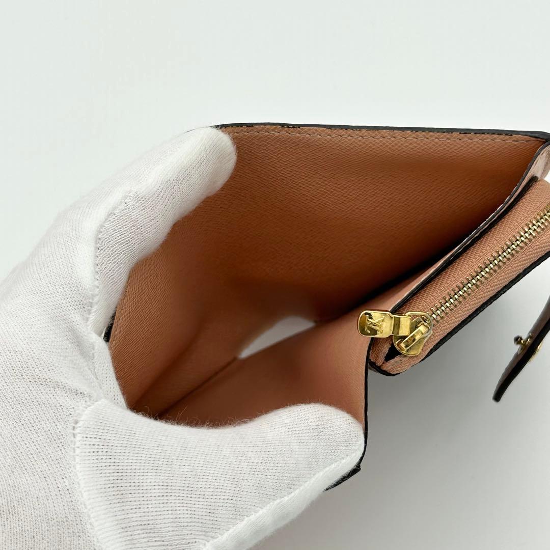 【新型】箱付き ルイヴィトン ダミエ ポルトフォイユ ジュリエット 二つ折り財布