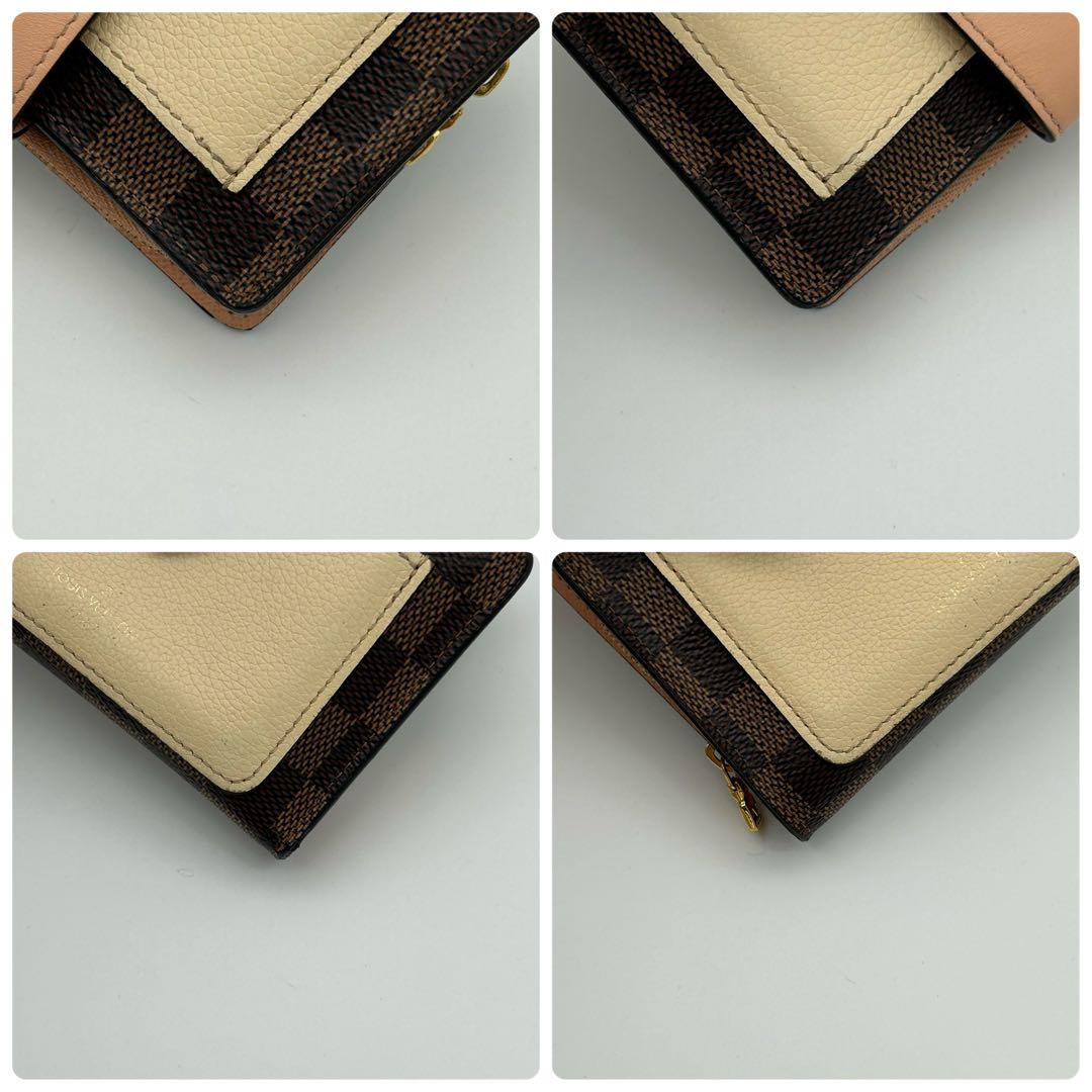 【新型】箱付き ルイヴィトン ダミエ ポルトフォイユ ジュリエット 二つ折り財布