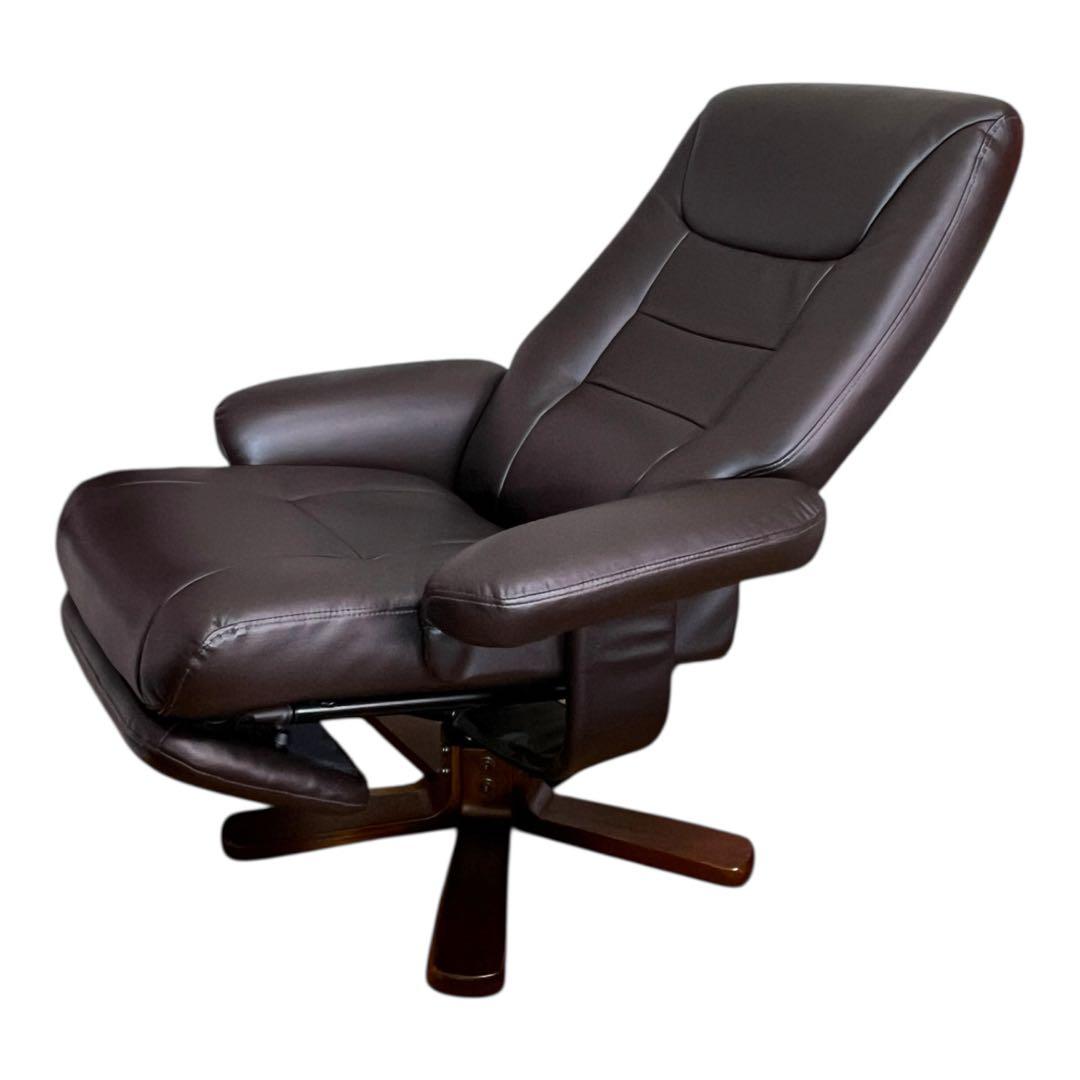 【極美品】パーソナルチェア 一人掛け ソファ オットマン付き マナベインテリア