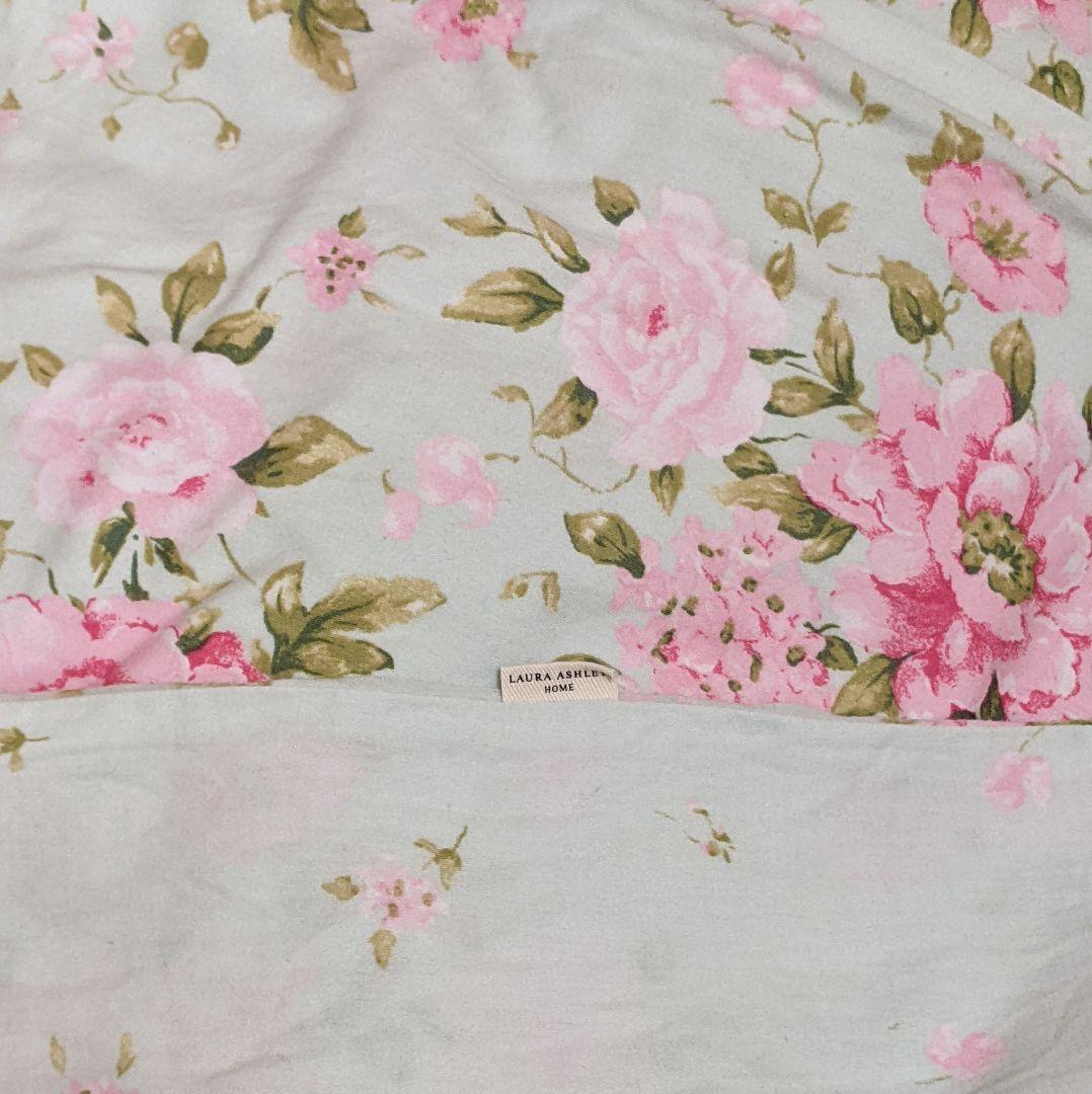 2組 ローラアシュレイ シングル ベッドカバー ボックスシーツ 枕カバー 毛布