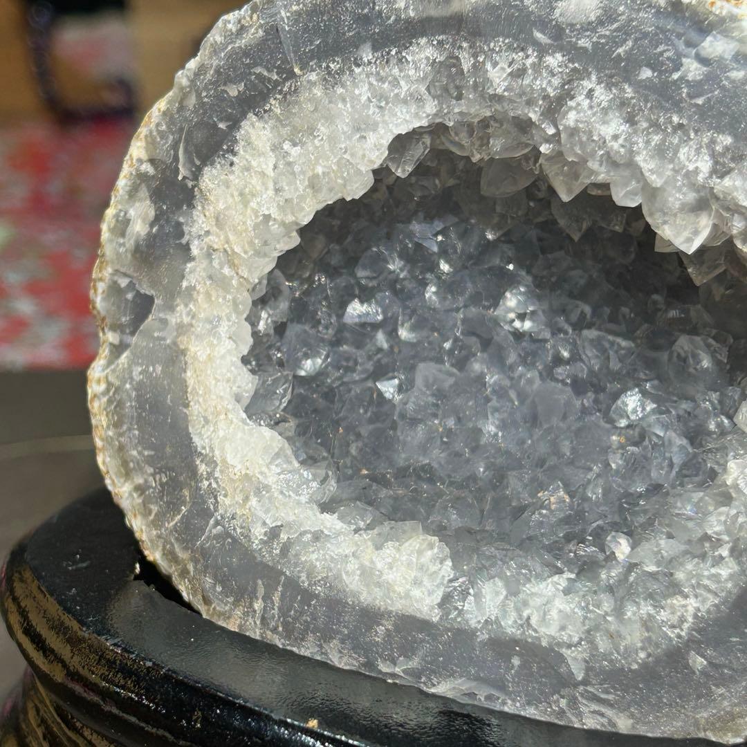 ☆別格高級品！水晶　アゲート　クラスター　原石　ドーム　置物　福運大黒秘宝⑤