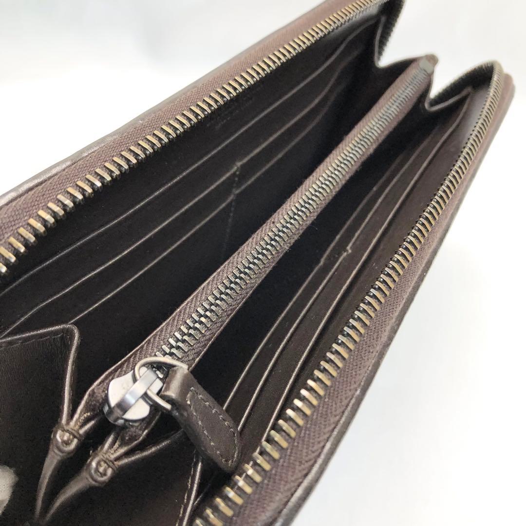 BOTTEGA VENETA ボッテガ　イントレチャート 長財布　ブラウン