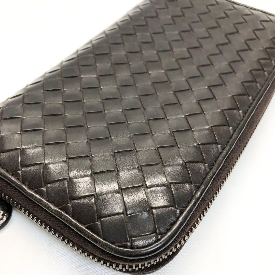 BOTTEGA VENETA ボッテガ　イントレチャート 長財布　ブラウン