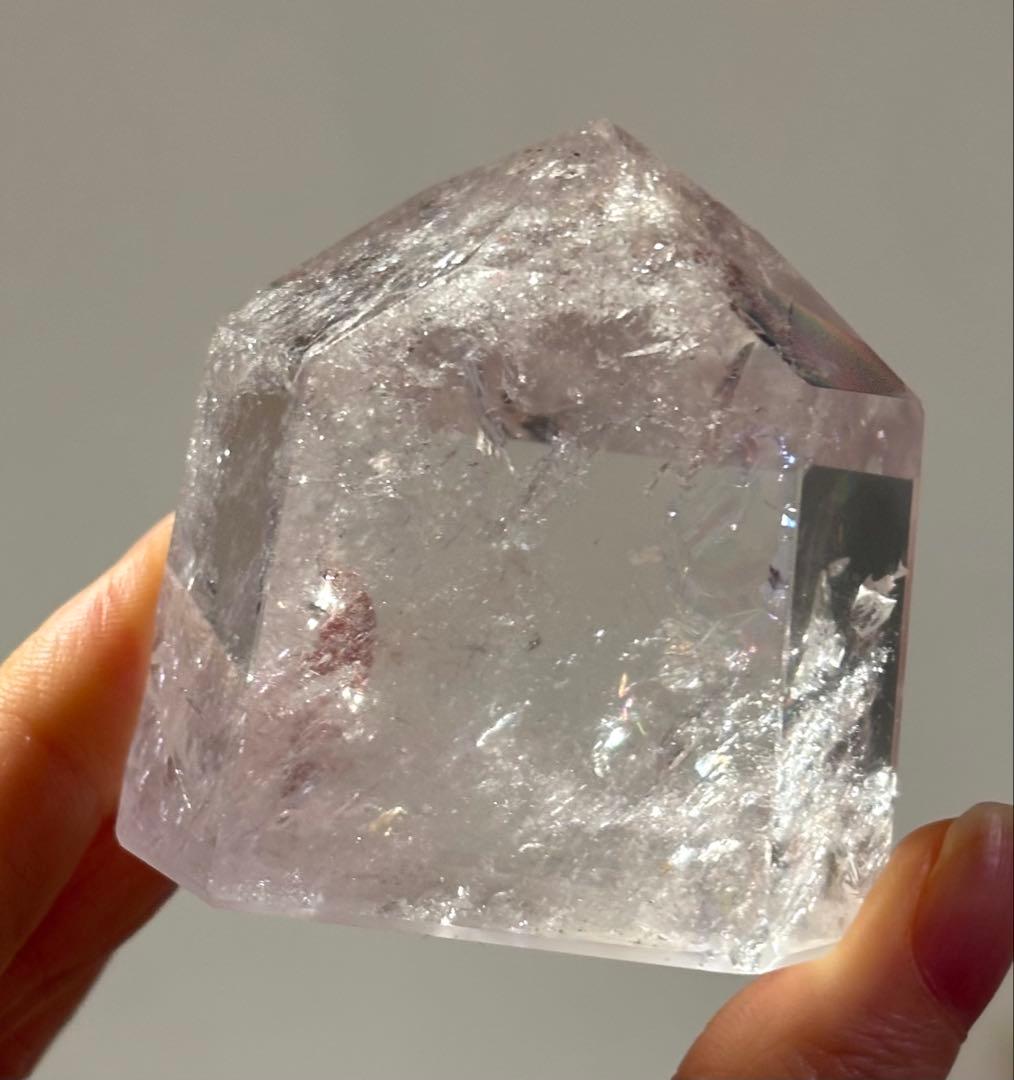 レア　高品質　ピンククォーツ　ピンクアゼツライト　大きめタワー　ポイント