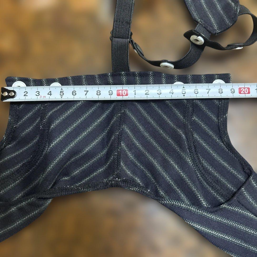 パピリーヒルズ 犬服 Tuxedo set up 黒と白のストライプ