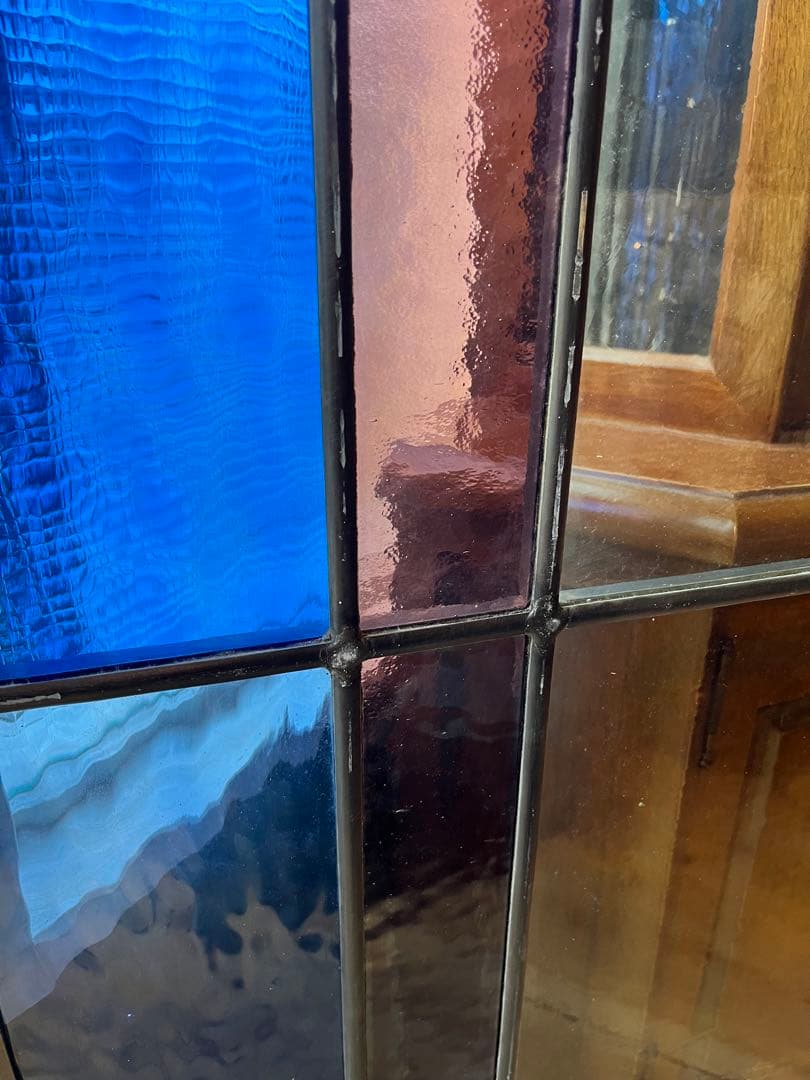 引き取り限定 ステンドグラス パネル 建具 窓 ステンドガラス アンティーク