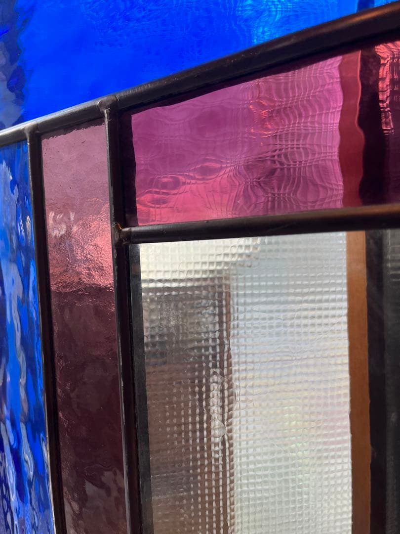 引き取り限定 ステンドグラス パネル 建具 窓 ステンドガラス アンティーク