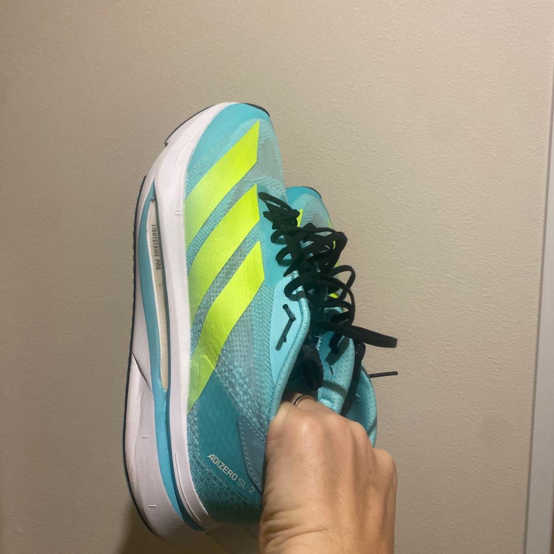 ADIZERO SL 2 26.5センチ　アクアブルー/イエロー