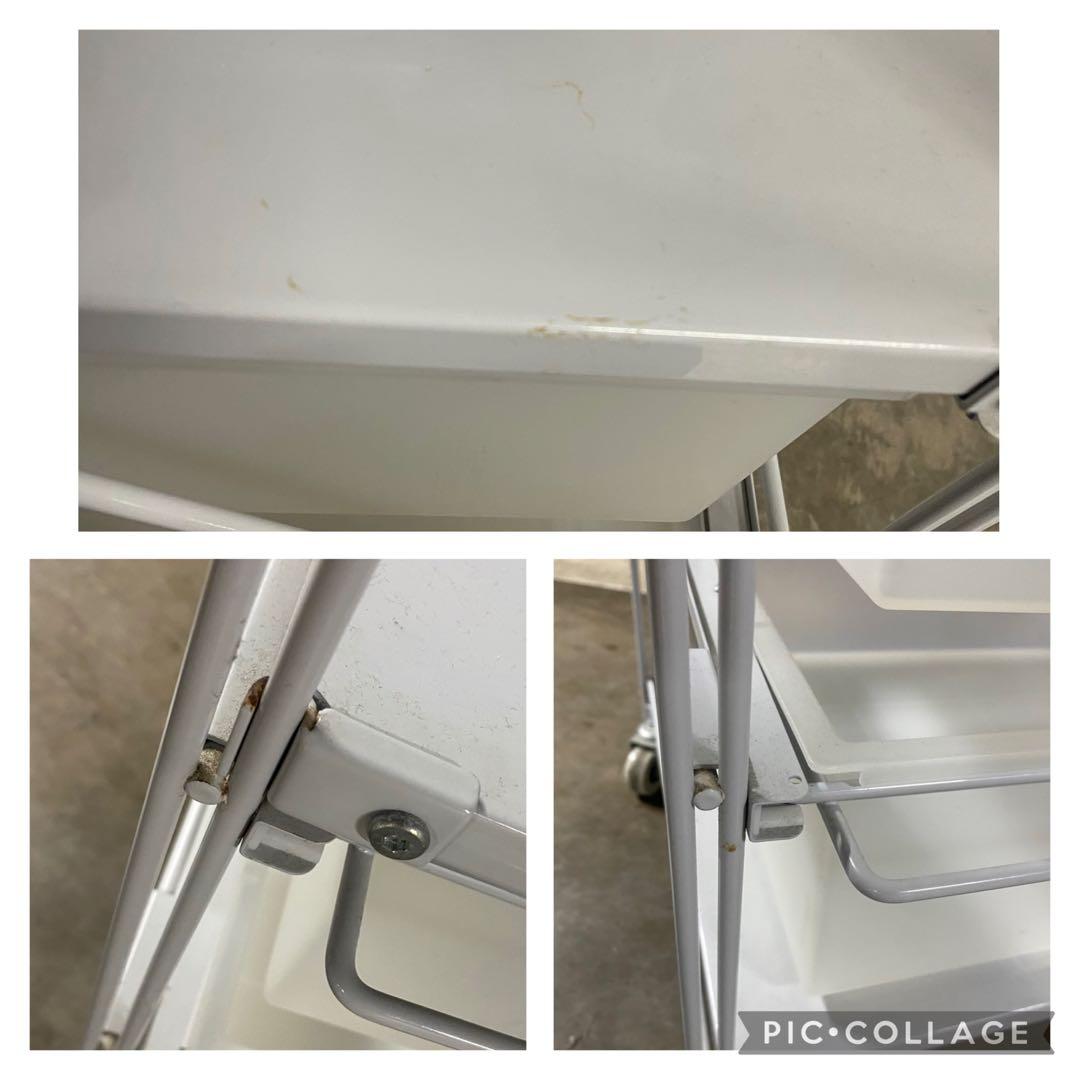 無印良品　スチールユニットシェルフ　グレー　キャスター　引き出し