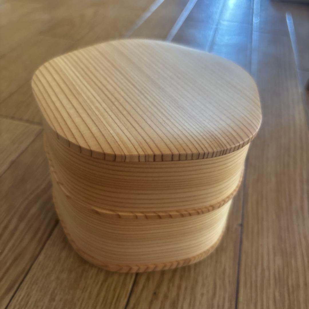 【新品】曲げわっぱ　梅花弁当　2段　大館工芸社　弁当箱