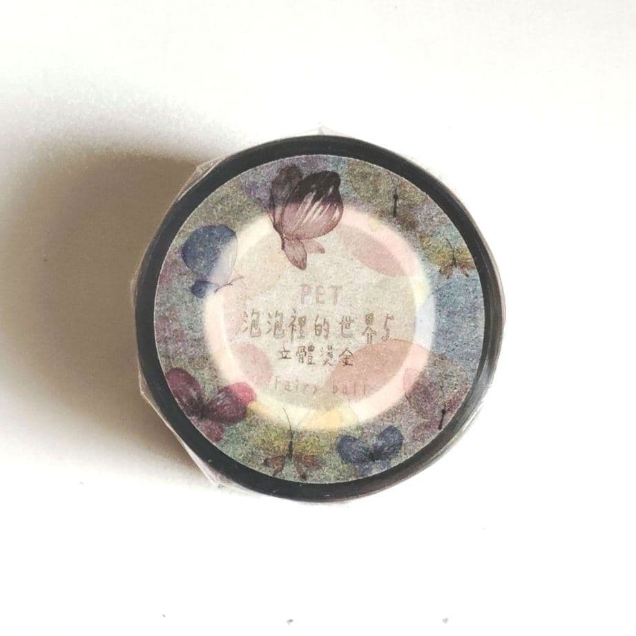 海外 仙女丸 PETマスキングテープ バブル ちょうちょ 箔押し