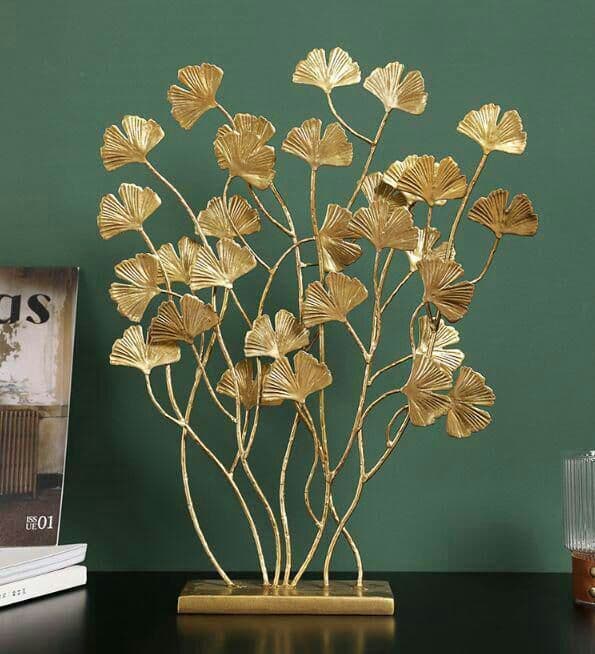 シンプルな芸術置物金属鉄芸装飾イチョウの葉の装飾