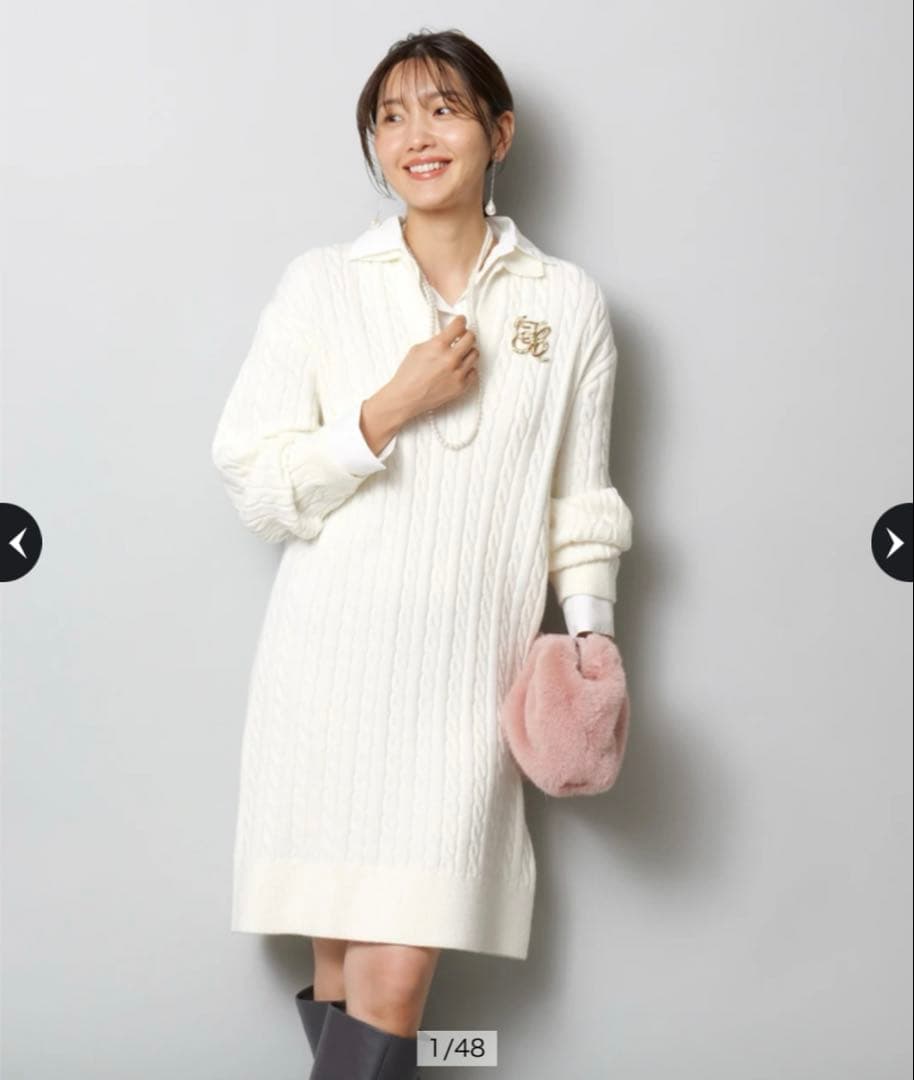 JUSGLITTY レイヤードケーブルミニワンピース　新品タグ付き