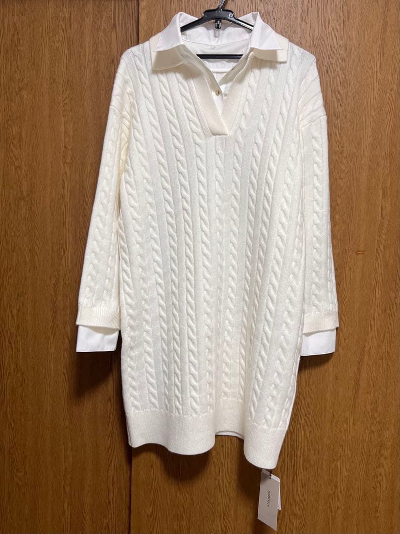 JUSGLITTY レイヤードケーブルミニワンピース　新品タグ付き