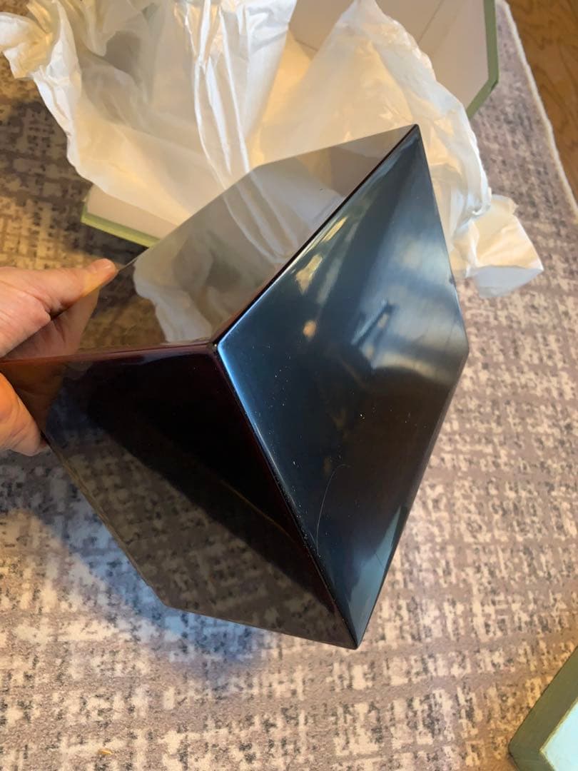 美品　木製　本漆塗　ため塗り　利休箱　利休茶箱