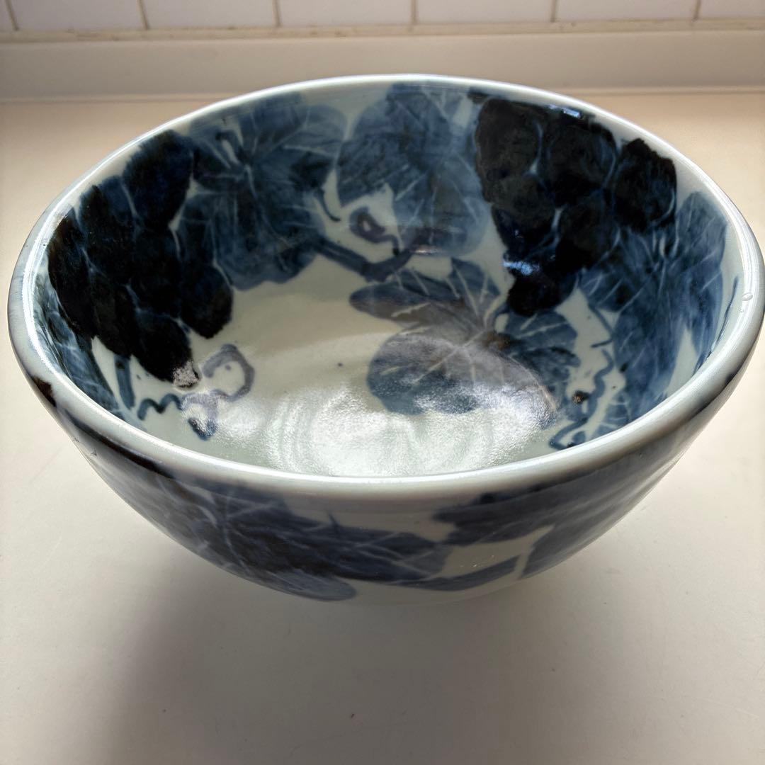 池本忠義　ぶどう柄大鉢