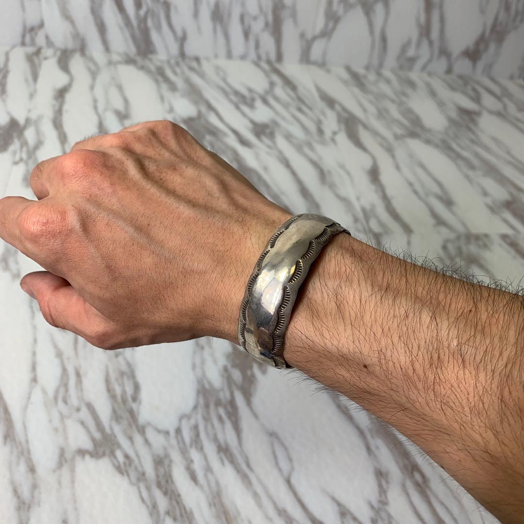 ナバホ族 W.TRACY バングル STERLING 刻印 vintage